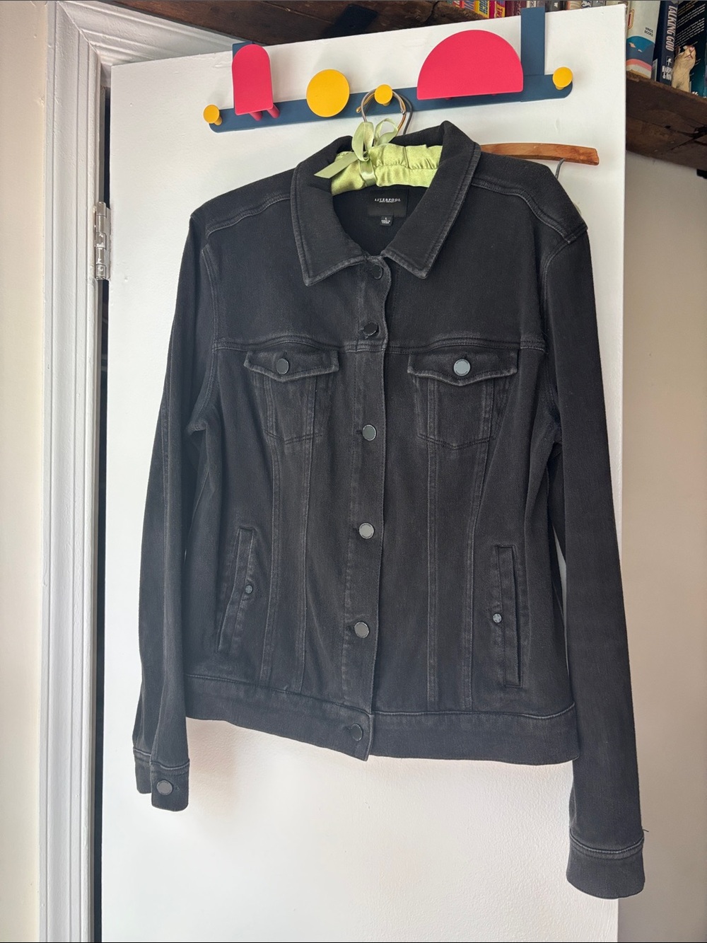 Liverpool Washed Black Denim Jacket